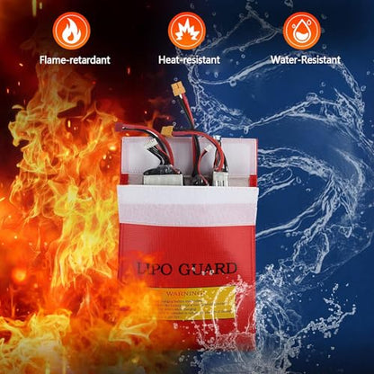 LiPo Guard Battery Safe Bag, Flame & Heat Resistant, 3 Pack (Small) - size: Small Size