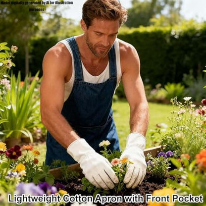 Adult Cross Back Apron, Stain Resistant Cotton Apron with Pockets ﻿ - color: A