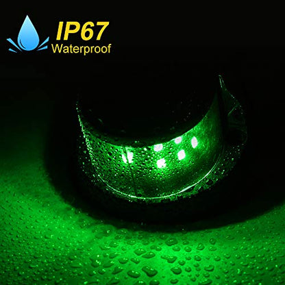 LED Boat Navigations Light Marine Red and Green Bow Light (Silver) - color: Silver
