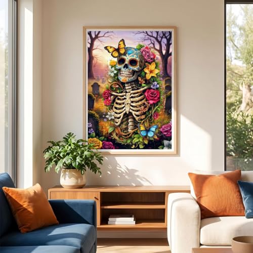WUSARPLY Skull Diamond Painting Kits for Beginner Adults - color: YA010