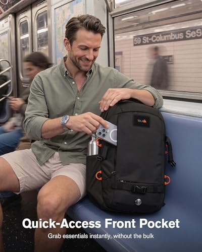 Tolaccea Travel Laptop Backpack 30L Carry On TSA Approved for Commute Trips - color: Black