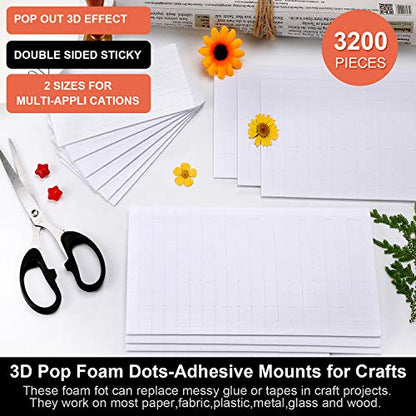 Zonon 500 Pcs Foam Strips with Adhesive, Dual Sided Foam Tapes, 2 Size - size: Small