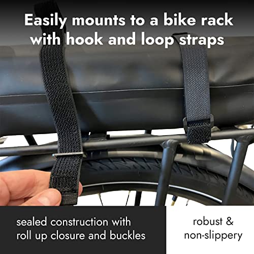 BiKase EBike Battery Bag - Waterproof & Fire Resistant, Mountable Battery Storage Bag, Fits Most Batteries, 245.0 cubic inches, Black, Solid - size: 3.5" x 3.5" x 21"