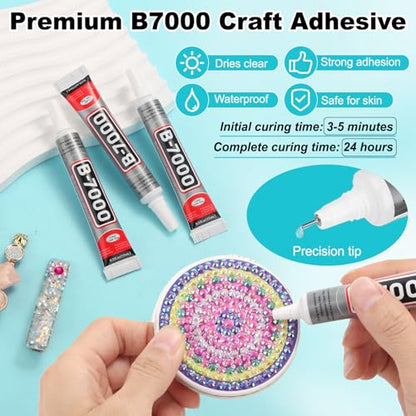 60 Tube B-7000 Glue 15Ml/0.5 fl oz- Strong Transparent Rhinestone Glue with Precision Tip, Waterproof, Flexible, Bulk B7000 Glues Paste Adhesive for DIY Craft Jewelry Making Shoes Phone Repair - color: 60x15 ML/ 0.5 oz