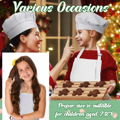 Handepo Kids Aprons Bulk Adjustable Child Painting Chef - color: White, size: 7-13years