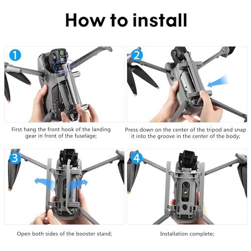 STARTRC PHOTO Landing Gear for DJI Air 3/3S Accessories, Foldable Extended Quick Release Drone Protector for DJI Air 3/3S Fly More Combo