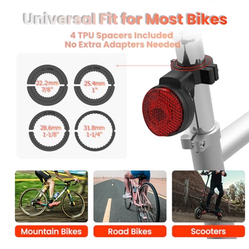 AirTag Bike Tracker Mount Hidden Anti-Theft Seatpost Reflector Holder