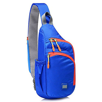 Peicees Small Sling Backpack Waterproof Unisex Shoulder Bag Chest Crossbody Daypack - color: Blue, size: Medium