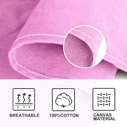 OUNLEN Chef Apron for Men Women Canvas Aprons with 3 Pockets Cross Back Resistant Work Apron for Cooking - color: Light Pink
