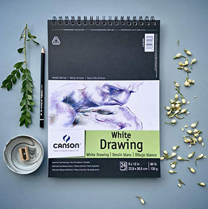 Canson Drawing Paper Pad, Bright White, 18x24 in - size: 18x24, style: White Drawing