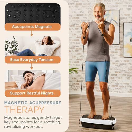 Lifepro HexaPlate Lite Compact Vibration Plate with Magnetic Acupoints - color: White