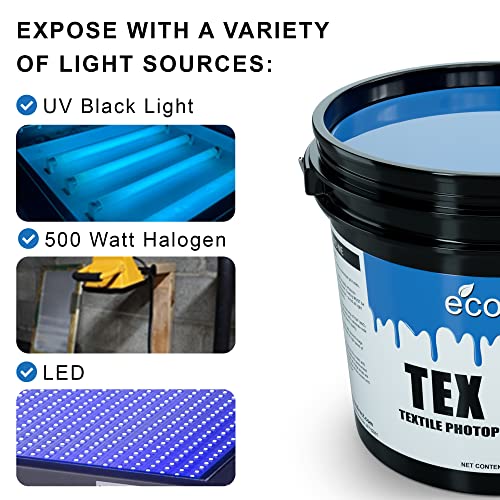 Ecotex® Tex-Blue Pre-Sensitized Screen Printing Emulsion, Photo Emulsion,Pt - size: Pint - 16 oz.