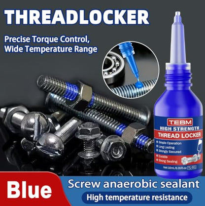 Medium Strength Threadlocker Blue, 10/50 ml, Automotive Threadlocker for Preventing Bolts from Loosening and Corrosion, Removable with Hand Tools (2)