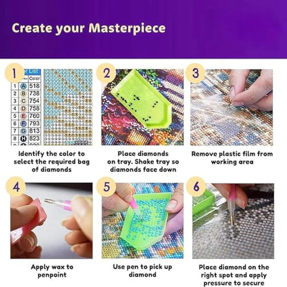 EWJRNSF 6 PCS Highland Cow 5D Diamond Painting Kits for Adults Gem Painting - color: AA 6 Pack Cow