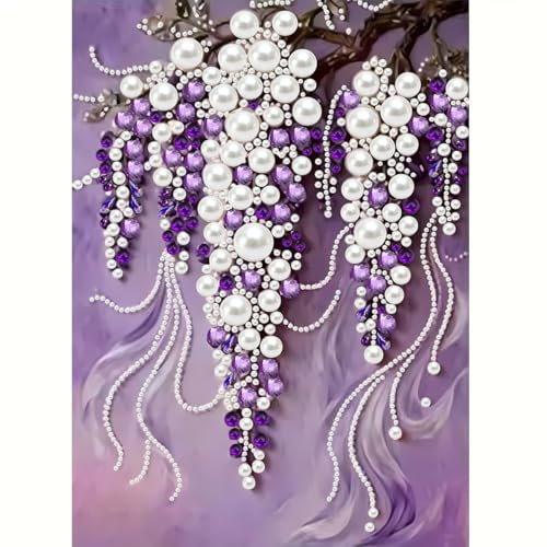 Violet Pearl Diamond Art Kits for Adults,5D Special Shaped Diamond Painting - color: HL076