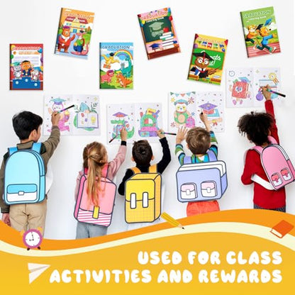 BenLouis 24 Graduation Coloring Books with 24 Crayons for Kids Bulk - style: Graduation