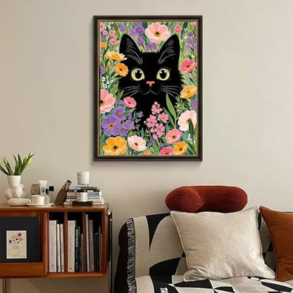 Gamteldot Black Cat Diamond Art Kits for Adults Beginners,Diamond Painting - color: Black Cat