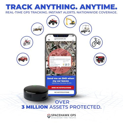Tracker - Real-Time Mini GPS System. Hidden GPS Tracking Device for Cars, Trucks, Trailers, Assets & Fleet Vehicles. Waterproof Portable GPS Tracker with Magnet & Long Battery.