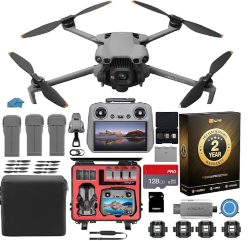 DJI Mini 5 Pro Drone Fly More Combo with RC 2 Controller (With Screen) Folding Drone with 4K Video, 36 Mins Flight Time, 3 Batteries Bundle with Case 128GB Memory Card + 2-Year Extended Warranty + Pilot Kit