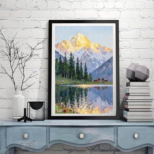 ARPADAMO Snowy Mountains Diamond Art Kits for Adult Diamond Painting12x16in - color: DP04092