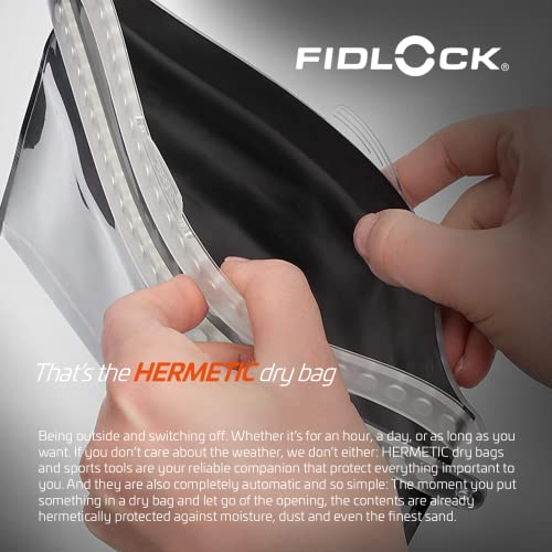FIDLOCK Hermetic Dry Bag Flexible Magnetic Bag, Multi, Fabric Grey - color: Fabric Grey, size: Multi