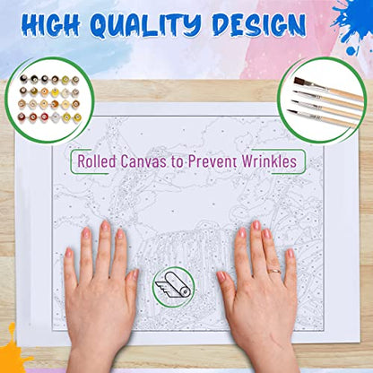 Ledgebay Paint by Numbers Kit for Adults, 16x20 Unframed Canvas - color: Hummingbird, size: 16" x 20" Unframed