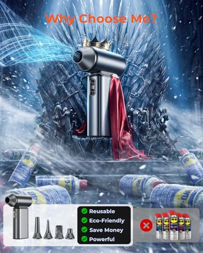 Compressed Air Duster Electric 150000RPM Super Power Mini Air Blower