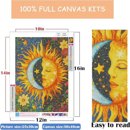 WUSARPLY Sun and Moon Diamond Painting Kits for Beginner Adults - color: YH015
