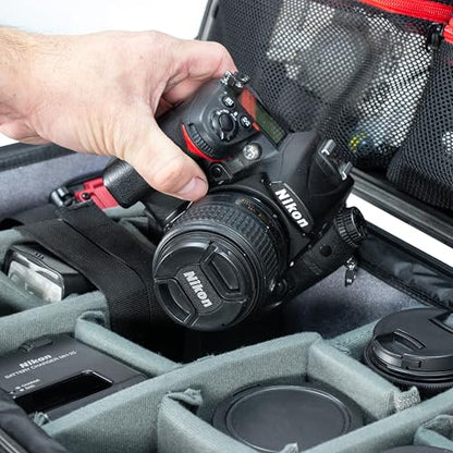 Eylar 22" Rolling Carry-On Travel Hard Camera Case with Adjustable Padded Divider & Lid Organizer, Waterproof, Shockproof For Equipment, Drones And Cameras, TSA Standard