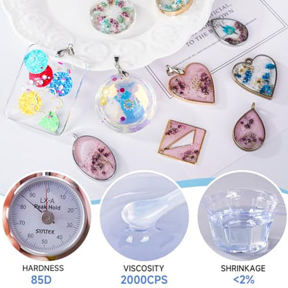 LET'S RESIN UV Resin, 1500g Hard Resin with Silicone Measuring Cups - size: 1500g