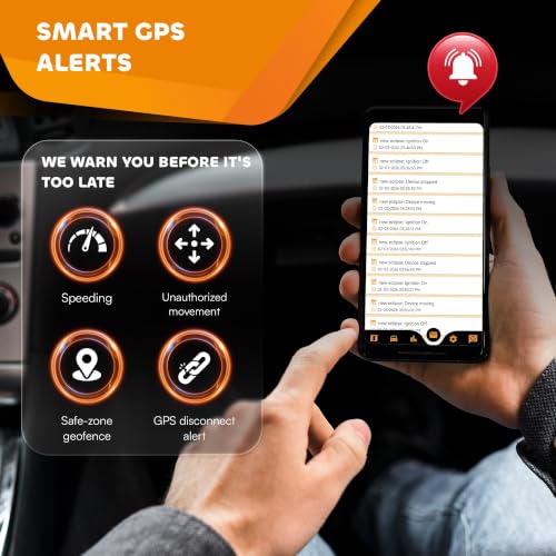 4G-Tracker - GPS Tracker for Vehicles: Car, Motorcycle and Truck | Direct Battery Connection and Built-in SIM | Vehicle Tracking with App, Anti-Theft, Speed Alert | Low-Cost Subscription Plans - color: GPS 4G