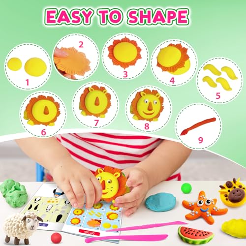 Air Dry Clay 82 Colors, Modeling Magic Clay Gift for Kids - color: 82 Colors