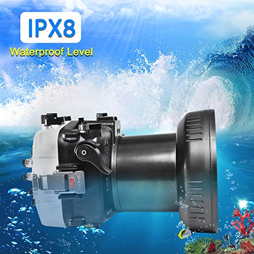 Sea frogs Waterproof Housing Case Underwater Diving Camera Case with Flat Long Port 40M/130FT for Canon EOS RP