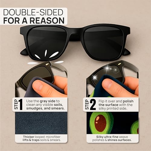 Microfiber Wholesale Quick Cloth Glasses Cleaning Cloths 5x7 Avocado 2-Pack - color: Avocado, size: 5"x7"