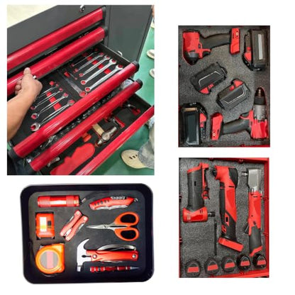 Tool Box Foam 3Pack,22x18x2 Cut-to-Fit Tool Organizer for Drawers - size: 22×18×2-3PCS
