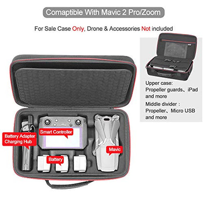 RLSOCO Carrying Case for DJI Air 2/2S/Mavic 2 Pro & DJI RC Pro/Smart Controller/Stock Controller - Fits Accessories:Controller,Drone Body,Batteries,Charger,Charging Hub,Propellers (Case Only)
