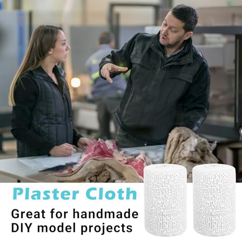 32 Pack Plaster Cloth, 4 x 180 Inch White Gauze Bandages Roll Bulk, Plaster Strips, Gauze Wrap Strips, for Craft Art Project, Casts Making, Mask Making