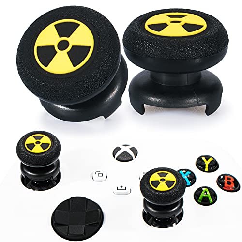 Playrealm FPS Thumbstick Extender & 3D Texture Rubber Silicone Grip Cover 2 Sets for Xbox Series X/S & Xbox One Controller(Radiation Black) - color: radi black
