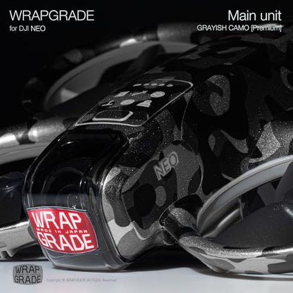 WRAPGRADE Skin Sticker Compatible with DJI NEO Full Wrap (Grayish CAMO) - color: GRAYISH CAMO
