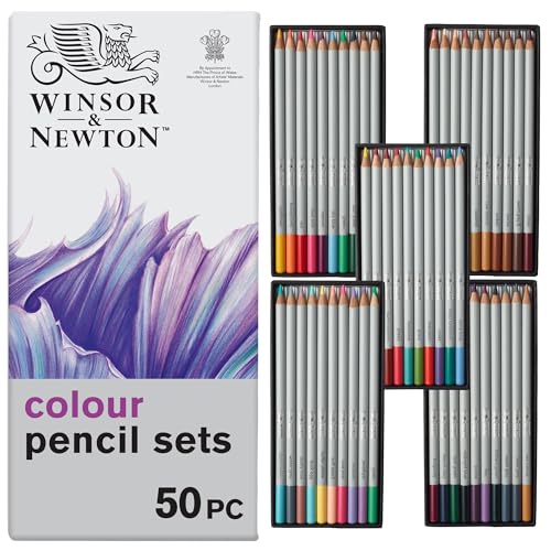 Winsor & Newton Studio Collection Colour Pencil Set, 50 Piece