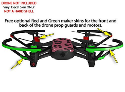 Skin Decal Wrap 2 Pack Compatible with DJI Ryze Tello Leopard Skin Pink Drone NOT Included