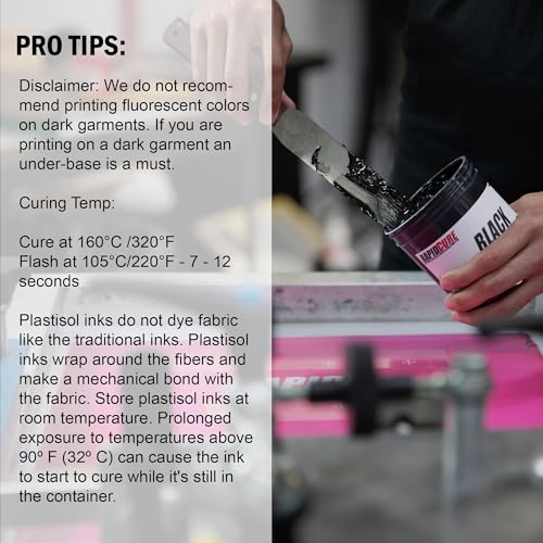 Rapid Cure® Black Plastisol Ink - Silk Screen & Screen Printing Ink, 3.5Gl - color: Black, size: 448 fl oz