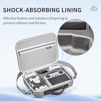 Hard Carrying Case for Dji Mini 4 Pro (with N2 RC Controller), Waterproof PU Portable Travel Shoulder Bag and Handbag 2 in 1