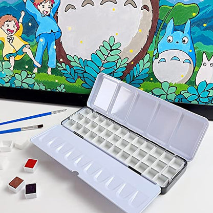 FCLUB Empty Watercolor Tin Palette for Holding 36 Half Pans or 21 Full Pans - style: Empty Tin Box (36)