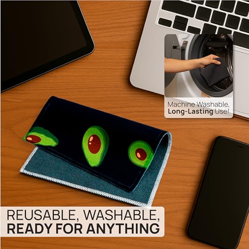 Microfiber Wholesale Quick Cloth Glasses Cleaning Cloths 5x7 Avocado 2-Pack - color: Avocado, size: 5"x7"