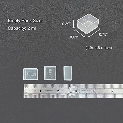 FCLUB 48PCS Transparent Watercolor Half Pans, Empty Paint Pans - style: 48Pcs Transparent Half Pans