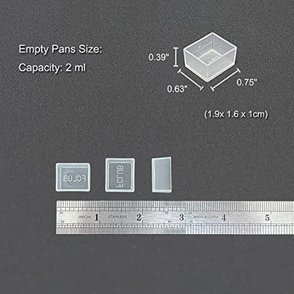 FCLUB 48PCS Transparent Watercolor Half Pans, Empty Paint Pans - style: 48Pcs Transparent Half Pans