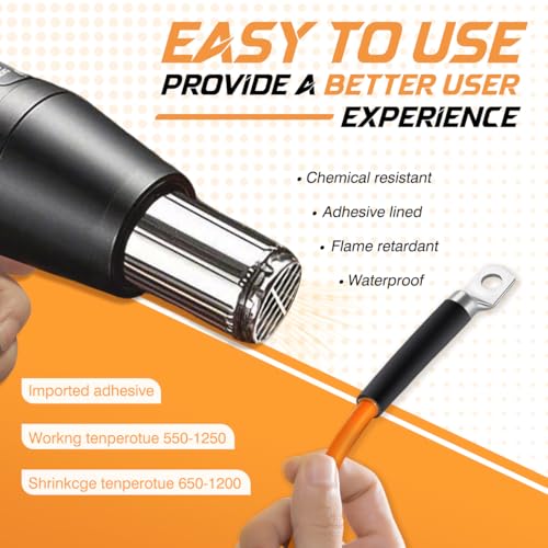 2" 3:1 Heavy Duty Adhesive Lined Heat Shrink Tubing, 82ft Black - size: Dia-2''- 82 Feet