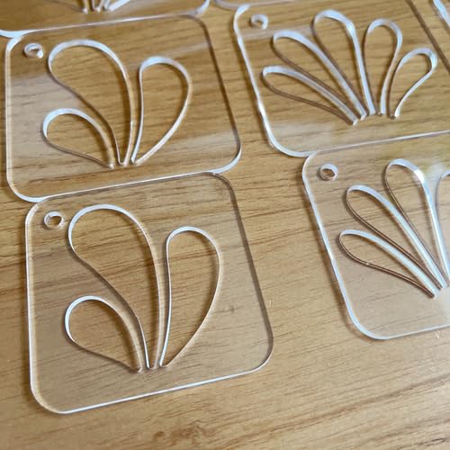 Mandala Stencils Set, 15 Piece Clear Acrylic Drawing Templates with Ring for Art, Painting, Dot Art