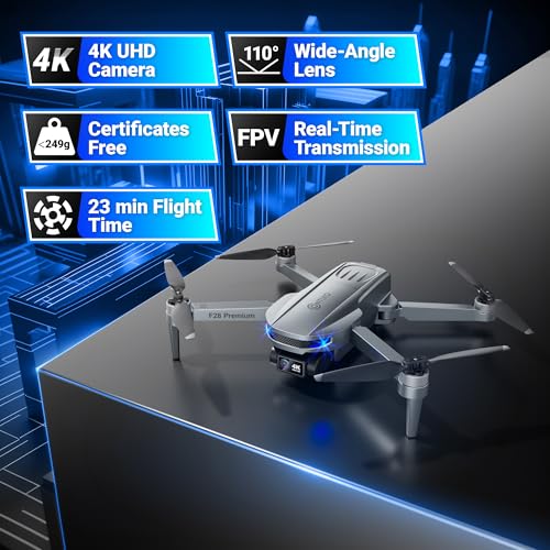 Contixo F28A Premium Drone With 4K Camera, Two-axis Gimbal, 23 Mins Flight Time, 110° Wide-angle, Follow Me, Auto Return, 1000m Control Range, GPS Professional Drones For Adults, Beginner, Teenager - style: F28A Pre
